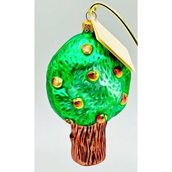 Patricia Breen Apple Tree Boy Basket Green 2 Piece Christmas Summer Ornament - Picture 5 of 13